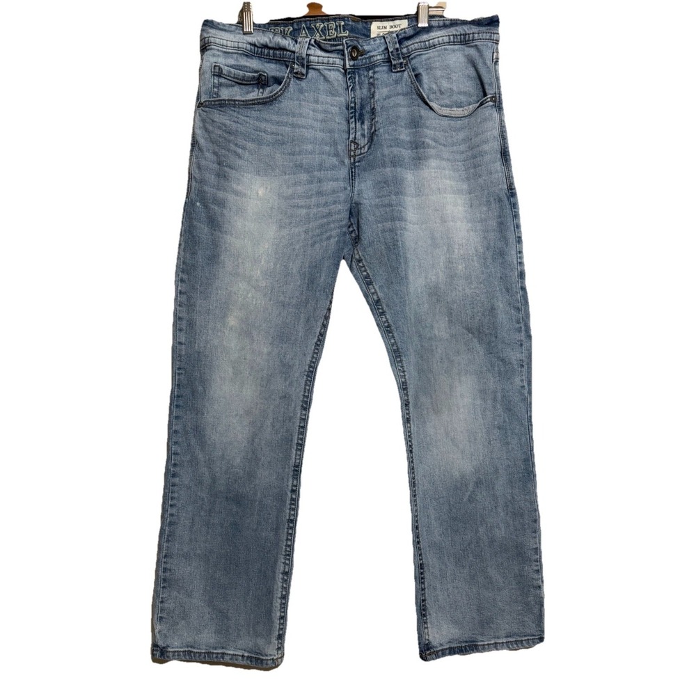 TK Axel Jeans Men's *FITS 36x31 Slim Boot Medium Wash‎ Stretch Denim